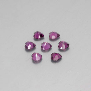 Gemas de granate rodolita rojo natural de  ct, forma de corazón, VVS-VS
