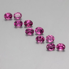 Gemas de granate rodolita púrpura natural de 3,98 ct, corte óvalo, VS