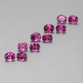 Gemas de granate rodolita púrpura natural de 3,98 ct, corte óvalo, VS