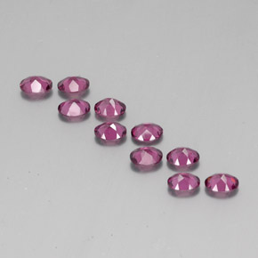 Gemas de granate rodolita rojo natural de 3,97 ct, corte óvalo, VS