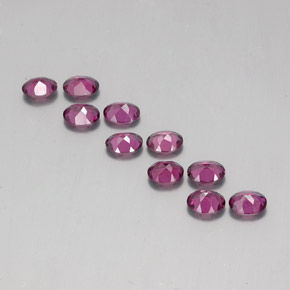 Gemas de granate rodolita rojo natural de 3,93 ct, corte óvalo, VS