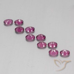 Gemas de Granate rodolita Púrpura medio natural de 4.33 ct, Ovalada, VS