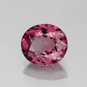 Granate rodolita Rojo frambuesa natural de 1.48 ct, Corte Óvalo, VVS