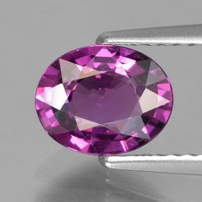 Granate rodolita rosa natural de 1,23 ct, corte óvalo, VS