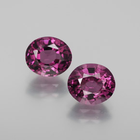Gemas de granate rodolita rojo natural de 2,90 ct, corte óvalo, VVS-VS