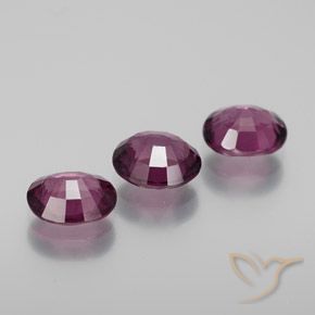 Gemas de Granate rodolita Púrpura rojizo natural de 2.93 ct, Ovalada, VS