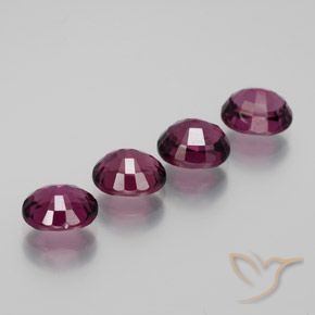 Gemas de Granate rodolita Rojo frambuesa natural de 4.72 ct, Ovalada, VVS-VS