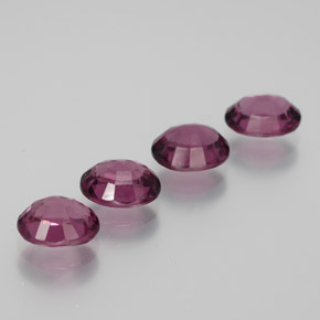 Gemas de granate rodolita púrpura natural de 4,08 ct, corte óvalo, VVS-VS