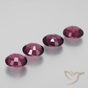Gemas de Granate rodolita Rojo frambuesa natural de 4.07 ct, Ovalada, VVS-VS