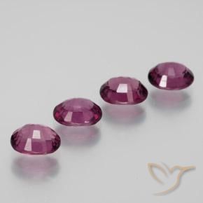 Gemas de granate rodolita púrpura natural de 3,87 ct, corte óvalo, VVS-VS