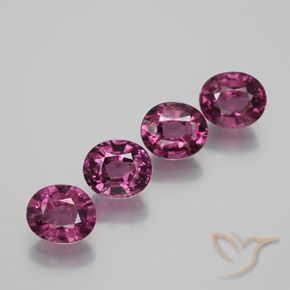 Gemas de granate rodolita púrpura natural de 4,73 ct, corte óvalo, VVS-VS