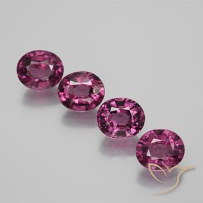 Gemas de granate rodolita púrpura natural de 4,73 ct, corte óvalo, VVS-VS