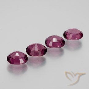 Gemas de Granate rodolita Rojo frambuesa natural de 3.58 ct, Ovalada, VS