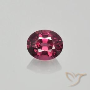1.36ct Natural Rojo frambuesa Granate Rodolita, Ovalada, VS