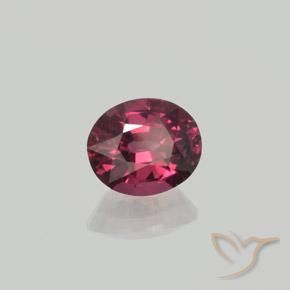Granate rodolita Rojo frambuesa natural de 1.36 ct, Ovalada, VS