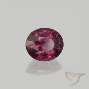 Granate rodolita Púrpura oscuro natural de 1.70 ct, Ovalada, VS