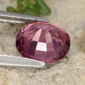 Granate rodolita púrpura natural de 1,37 ct, corte óvalo, VS