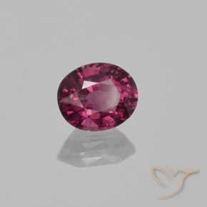 Granate rodolita Rojo frambuesa natural de 1.45 ct, Ovalada, VS