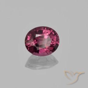 Granate rodolita Púrpura oscuro natural de 1.37 ct, Ovalada, VS