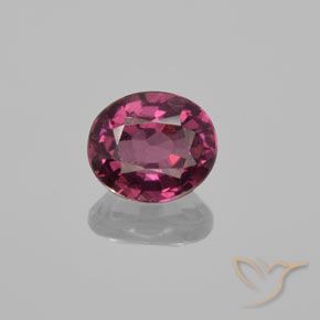 1.37ct Natural Púrpura oscuro medio Granate Rodolita, Ovalada, VS
