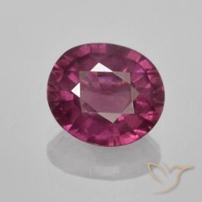 Granate rodolita púrpura natural de 1,60 ct, corte óvalo, VS