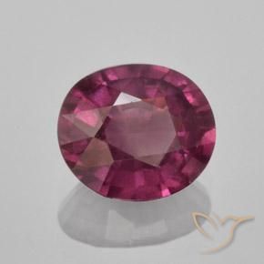 Granate rodolita púrpura natural de 1,60 ct, corte óvalo, VS