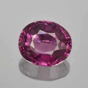 Granate rodolita púrpura natural de 1,54 ct, corte óvalo, VS