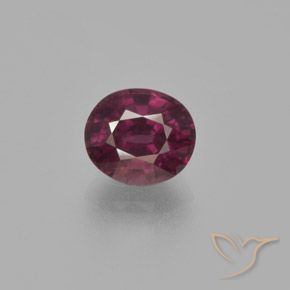 2.06ct Natural Púrpura oscuro Granate Rodolita, Ovalada, VS