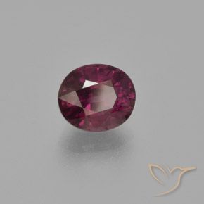 Granate rodolita Púrpura oscuro natural de 2.06 ct, Ovalada, VS