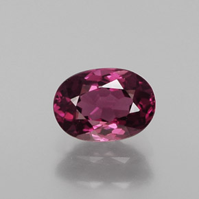 Granate rodolita rojo frambuesa natural de 0,87 ct, corte óvalo, VVS