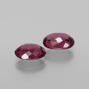 Gemas de Granate rodolita Rojo frambuesa natural de  ct, Corte Óvalo, VS