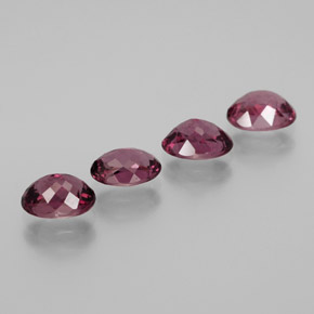 Gemas de Granate rodolita Rojo frambuesa natural de  ct, Corte Óvalo, VS