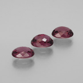 Gemas de granate rodolita rojo natural de  ct, corte óvalo, VS