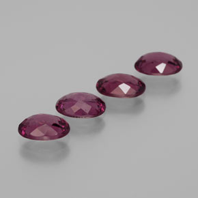 Gemas de Granate rodolita Rojo frambuesa natural de  ct, Corte Óvalo, VS