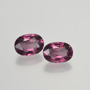 Gemas de granate rodolita púrpura natural de 2,12 ct, corte óvalo, VS