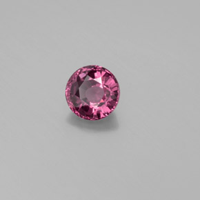 Granate rodolita rojo natural de 0,85 ct, corte redondo, VS