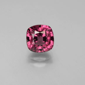 Granate rodolita rojo natural de 2,51 ct, corte cojín, VS