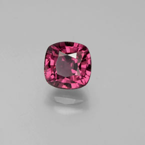 Granate rodolita rojo natural de 2,51 ct, corte cojín, VS