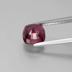 Granate rodolita rojo natural de 2,51 ct, corte cojín, VS