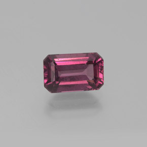 Granate rodolita Rojo frambuesa natural de 1.68 ct, corte esmeralda, VS