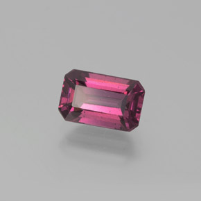 Granate rodolita Rojo frambuesa natural de 1.68 ct, corte esmeralda, VS