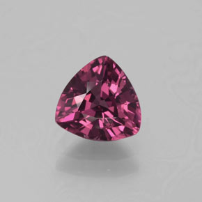 Granate rodolita rojo natural de 1,28 ct, trillón, VVS-VS