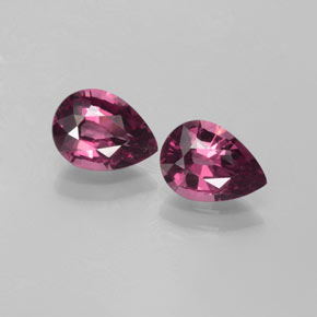 Gemas de granate rodolita rojo natural de  ct, en forma de pera, VVS-VS