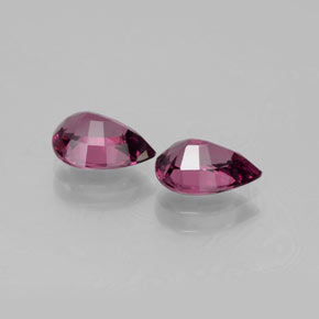 Gemas de granate rodolita rojo natural de  ct, en forma de pera, VVS-VS