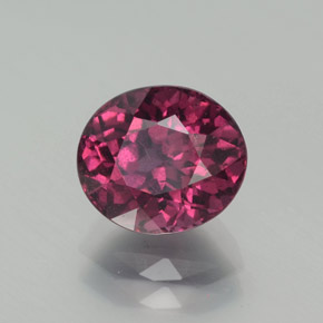 Granate rodolita Rojo frambuesa natural de 2.73 ct, Corte Óvalo, VS