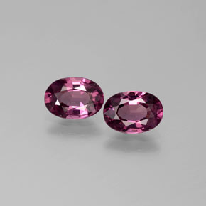 Gemas de Granate rodolita Púrpura baya rosado intenso natural de 1.68 ct, Corte Óvalo, VS