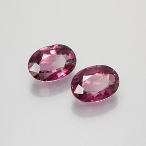 Gemas de Granate rodolita Rojo frambuesa natural de  ct, Corte Óvalo, VVS-VS