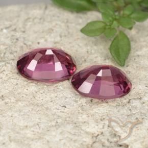Gemas de Granate rodolita Púrpura medio natural de 2.04 ct, Ovalada, VS
