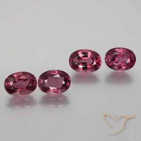 Gemas de Granate rodolita Rojo púrpura natural de 4.46 ct, Ovalada, VS
