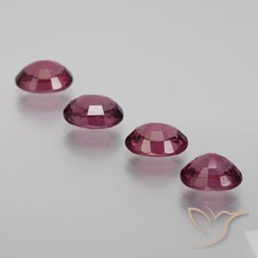 Gemas de Granate rodolita Rojo púrpura natural de 4.46 ct, Ovalada, VS